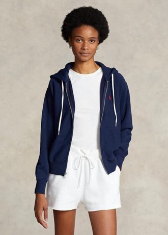 Dámská námořnická mikina Ralph Lauren Fleece s kapucí na zip Dámská námořnická mikina Ralph Lauren Fleece s kapucí na zip