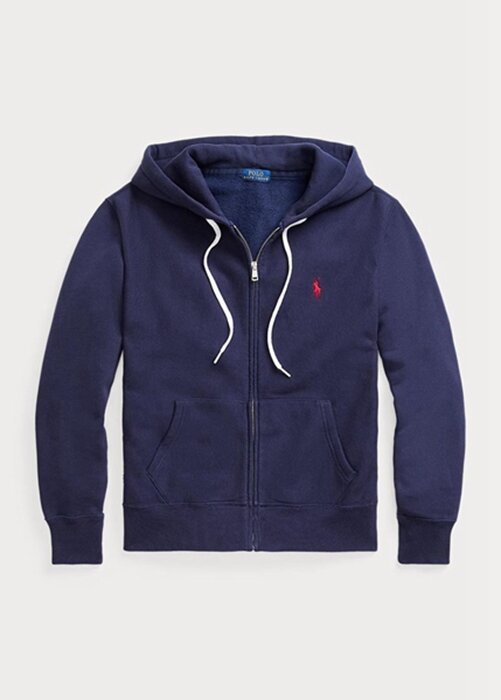 Dámská námořnická mikina Ralph Lauren Fleece s kapucí na zip Dámská námořnická mikina Ralph Lauren Fleece s kapucí na zip