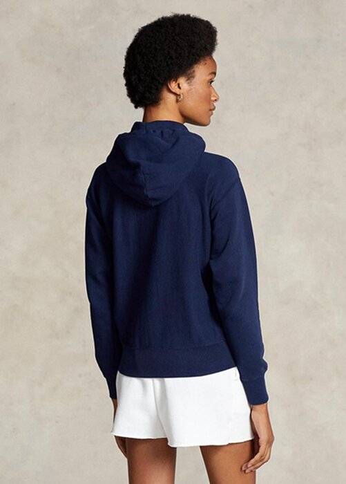 Dámská námořnická mikina Ralph Lauren Fleece s kapucí na zip Dámská námořnická mikina Ralph Lauren Fleece s kapucí na zip