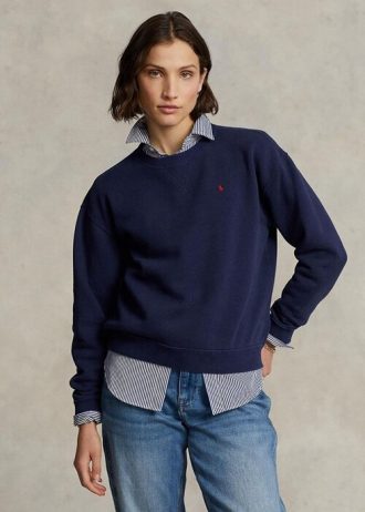 Dámské námořnické mikiny Ralph Lauren Fleece Crewneck Pullover Dámské námořnické mikiny Ralph Lauren Fleece Crewneck Pullover