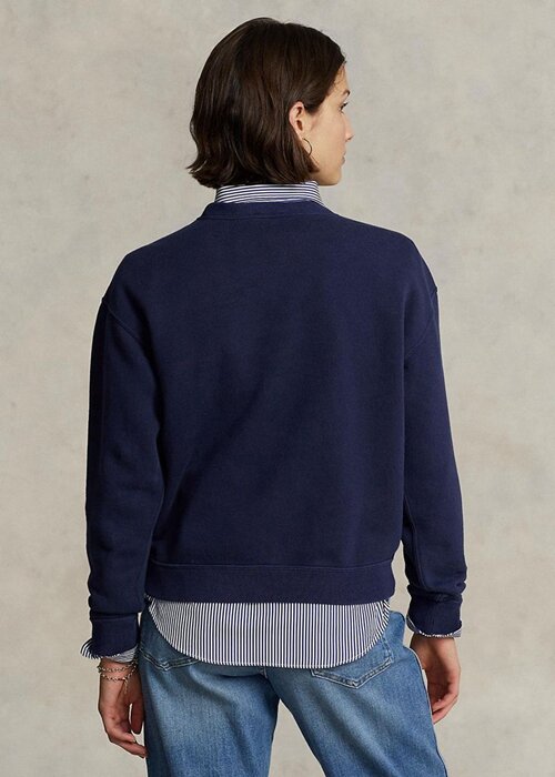 Dámské námořnické mikiny Ralph Lauren Fleece Crewneck Pullover Dámské námořnické mikiny Ralph Lauren Fleece Crewneck Pullover