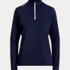 Dámské námořnické mikiny Ralph Lauren Stretch Jersey se čtvrtky na zip Dámské námořnické mikiny Ralph Lauren Stretch Jersey se čtvrtky na zip