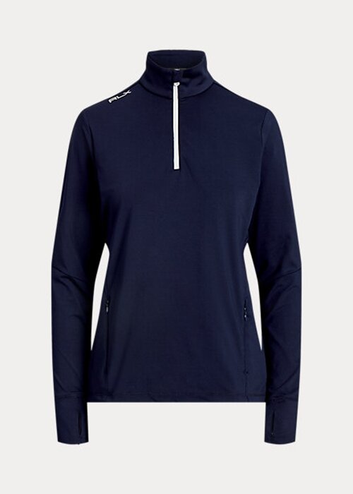 Dámské námořnické mikiny Ralph Lauren Stretch Jersey se čtvrtky na zip Dámské námořnické mikiny Ralph Lauren Stretch Jersey se čtvrtky na zip