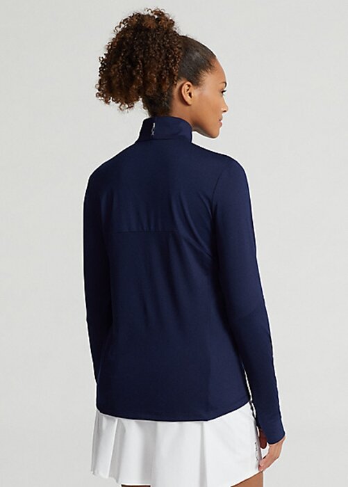 Dámské námořnické mikiny Ralph Lauren Stretch Jersey se čtvrtky na zip Dámské námořnické mikiny Ralph Lauren Stretch Jersey se čtvrtky na zip