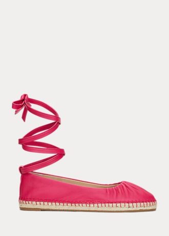 Dámské šněrovací ploché boty Ralph Lauren Cecilia Nappa z fuchsie