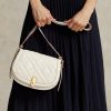 Dámské prošívané kožené sedlové brašny Ralph Lauren Polo ID v barvě Ivory Dámské prošívané kožené sedlové brašny Ralph Lauren Polo ID v barvě Ivory