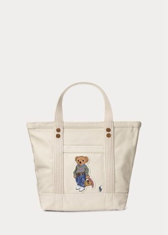 Ecru Multi Dámské Plátno Ralph Lauren Malé kabelky New Orleans Polo Bear