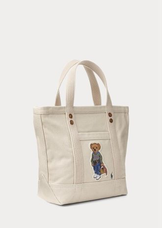 Ecru Multi Dámské Plátno Ralph Lauren Malé kabelky New Orleans Polo Bear