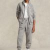 Šedé dámské atletické kalhoty Ralph Lauren Fleece Šedé dámské atletické kalhoty Ralph Lauren Fleece
