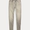 Šedé dámské džíny Ralph Lauren Stretch High Skinny Distressed Šedé dámské džíny Ralph Lauren Stretch High Skinny Distressed