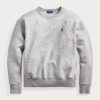 Šedé dámské fleecové svetrové mikiny Ralph Lauren