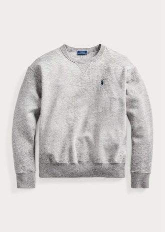 Šedé dámské fleecové svetrové mikiny Ralph Lauren Šedé dámské fleecové svetrové mikiny Ralph Lauren