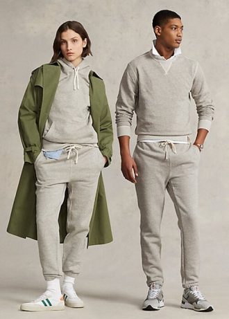 Šedé dámské fleecové tepláky Ralph Lauren