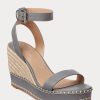 Šedá dámská kožená espadrilka Ralph Lauren Hilarie