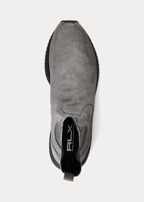 Šedé dámské nazouvací semišové ponožkové tenisky Ralph Lauren Šedé dámské nazouvací semišové ponožkové tenisky Ralph Lauren