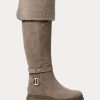 Šedé dámské semišové boty Ralph Lauren Cristine Šedé dámské semišové boty Ralph Lauren Cristine