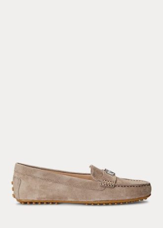 Šedé dámské semišové mokasíny Ralph Lauren Barnsbury Šedé dámské semišové mokasíny Ralph Lauren Barnsbury