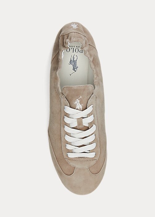 Šedé dámské tenisky Ralph Lauren The Suede Pony Ballerina Šedé dámské tenisky Ralph Lauren The Suede Pony Ballerina
