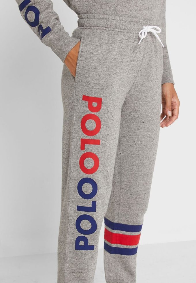 Šedé dámské tepláky Ralph Lauren Logo Joggers