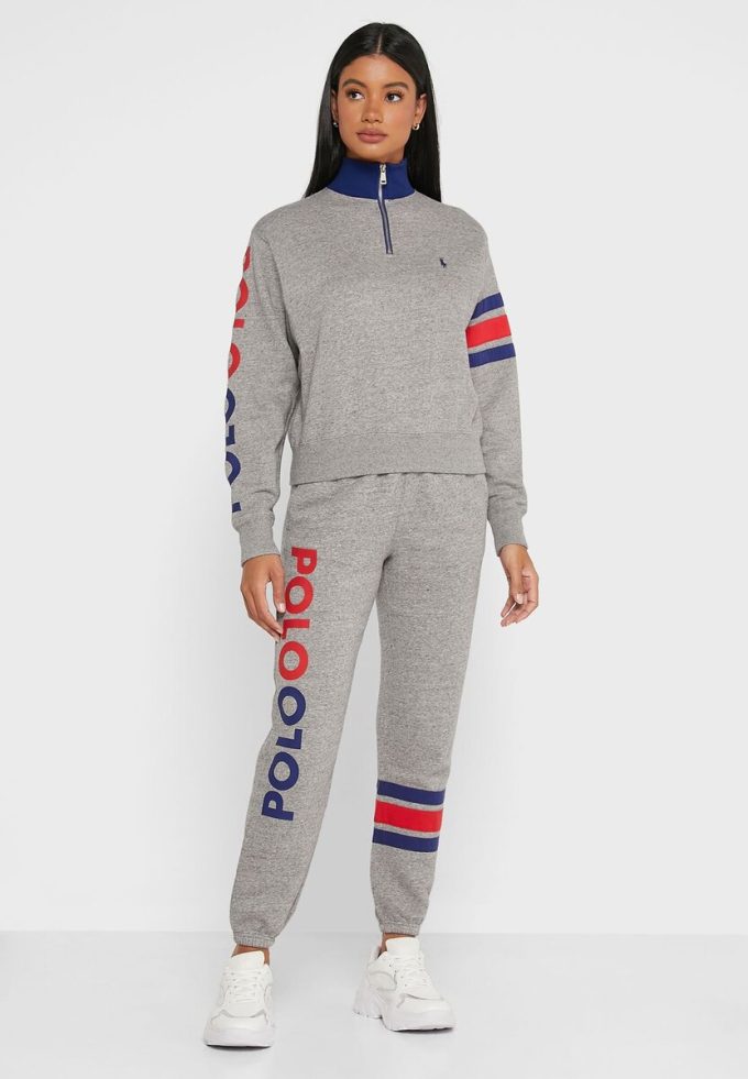 Šedé dámské tepláky Ralph Lauren Logo Joggers