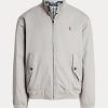 Šedé pánské bavlněné keprové bundy Ralph Lauren Šedé pánské bavlněné keprové bundy Ralph Lauren