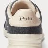 Šedé pánské flanelové tenisky Ralph Lauren Heritage Court II Šedé pánské flanelové tenisky Ralph Lauren Heritage Court II
