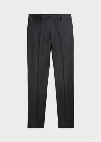 Šedé pánské kalhoty Slim Fit vlněné keprové kalhoty Ralph Lauren
