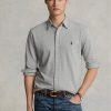 Šedé pánské košile z peříčkové síťoviny Ralph Lauren