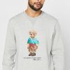 Šedá pánská mikina Polo Bear s potiskem Ralph Lauren Šedá pánská mikina Polo Bear s potiskem Ralph Lauren