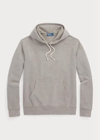 Šedá pánská mikina s kapucí Ralph Lauren z organické bavlny