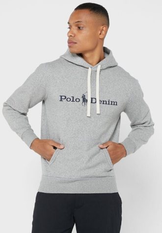 Šedá pánská mikina s logem Ralph Lauren