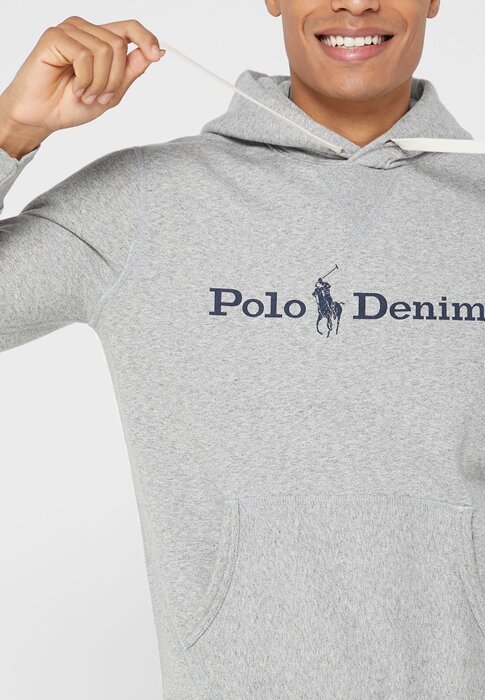 Šedá pánská mikina s logem Ralph Lauren Šedá pánská mikina s logem Ralph Lauren