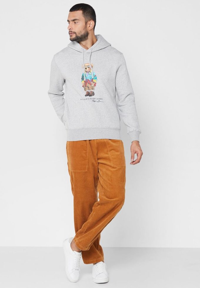Šedá pánská mikina s potiskem Ralph Lauren