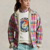 Šedé pánské oboustranné bundy Madras-Twill Ralph Lauren