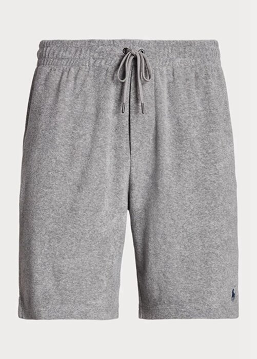 Šedé pánské šortky se stahovací šňůrkou Ralph Lauren Terry Šedé pánské šortky se stahovací šňůrkou Ralph Lauren Terry
