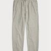 Šedé pánské plátěné kalhoty Ralph Lauren plisované Baggy Fit