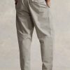 Šedé pánské plátěné kalhoty Ralph Lauren plisované Baggy Fit