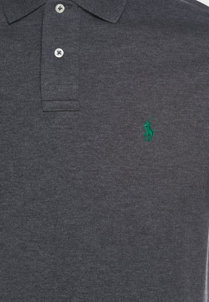 Šedé pánské polokošile Ralph Lauren Basic Mesh