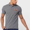 Šedé pánské polokošile Ralph Lauren s vyšívaným logem Šedé pánské polokošile Ralph Lauren s vyšívaným logem