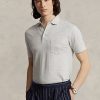 Šedé pánské polokošile Slim Fit Bavlna-Lan Ralph Lauren Custom