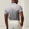 Šedé pánské polokošile Slim Fit Bear na zakázku Ralph Lauren Šedé pánské polokošile Slim Fit Bear na zakázku Ralph Lauren