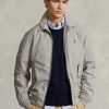 Šedé pánské sbalitelné vodoodpudivé bundy Ralph Lauren
