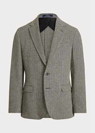 Šedé pánské sportovní blejzry Ralph Lauren Polo měkké rybí kosti Šedé pánské sportovní blejzry Ralph Lauren Polo měkké rybí kosti