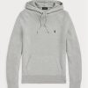 Šedé pánské svetry Ralph Lauren z bavlny s texturou a kapucí Šedé pánské svetry Ralph Lauren z bavlny s texturou a kapucí