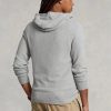 Šedé pánské svetry Ralph Lauren z bavlny s texturou a kapucí Šedé pánské svetry Ralph Lauren z bavlny s texturou a kapucí