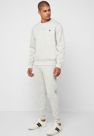 Šedé pánské tepláky Ralph Lauren Essential Cuffed