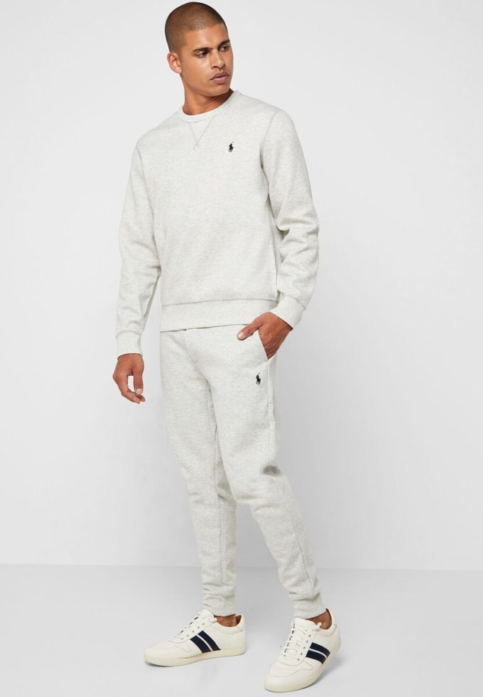 Šedé pánské tepláky Ralph Lauren Essential Cuffed Šedé pánské tepláky Ralph Lauren Essential Cuffed