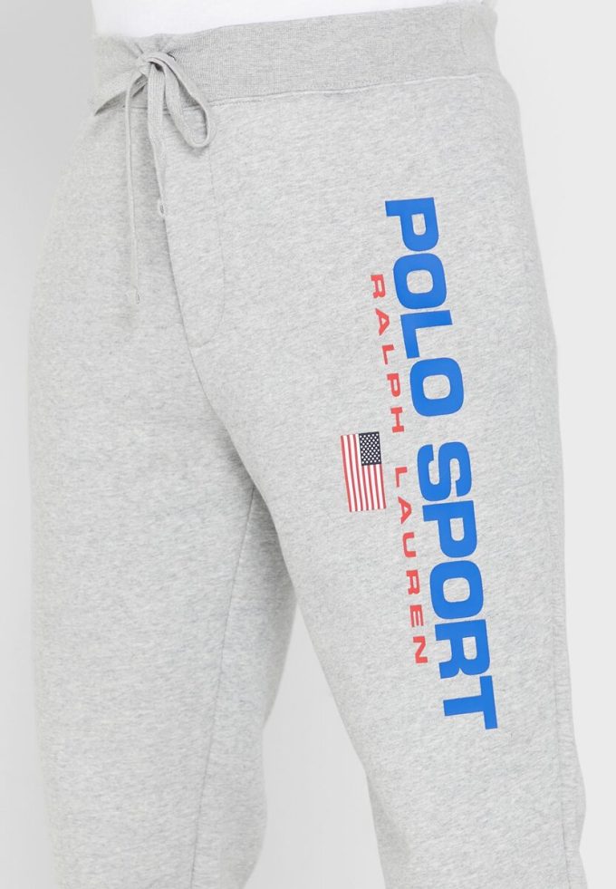 Šedé pánské tepláky s logem Ralph Lauren Šedé pánské tepláky s logem Ralph Lauren