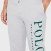 Šedé pánské tepláky s manžetou Ralph Lauren Logo Šedé pánské tepláky s manžetou Ralph Lauren Logo