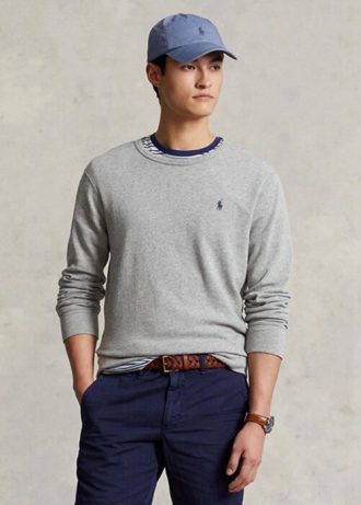 Šedá pánská Terry mikina Ralph Lauren Spa